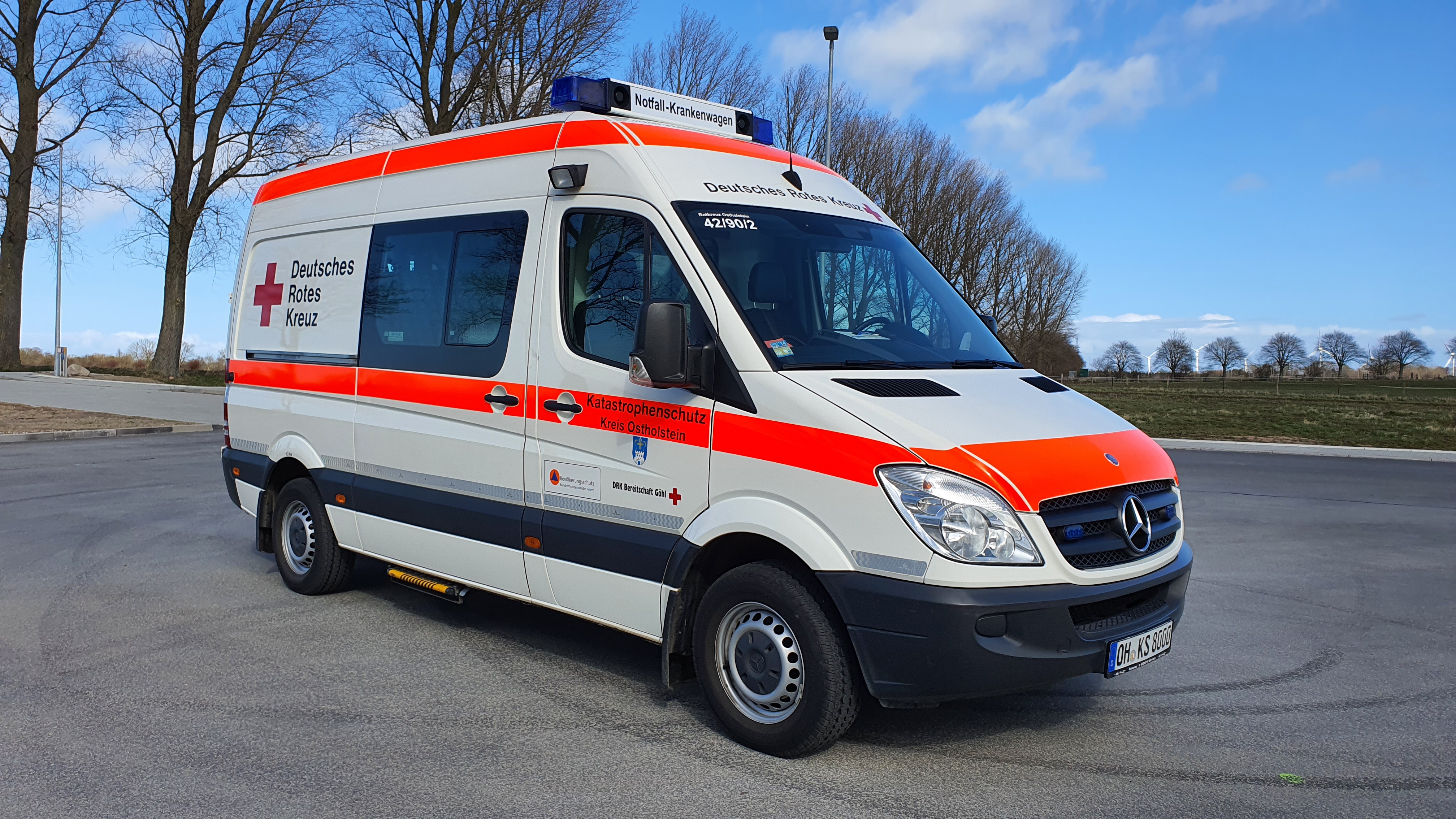 Bild eines Notfall Krankentransportwagens