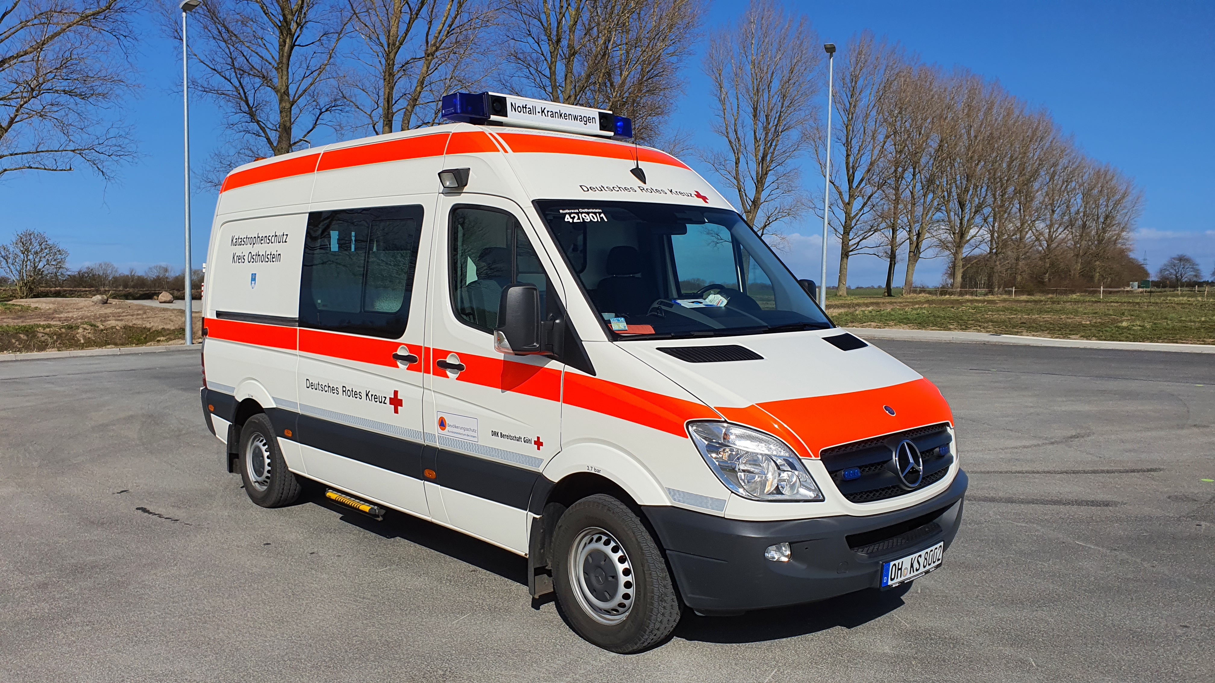 Bild eines Notfall Krankentransportwagens